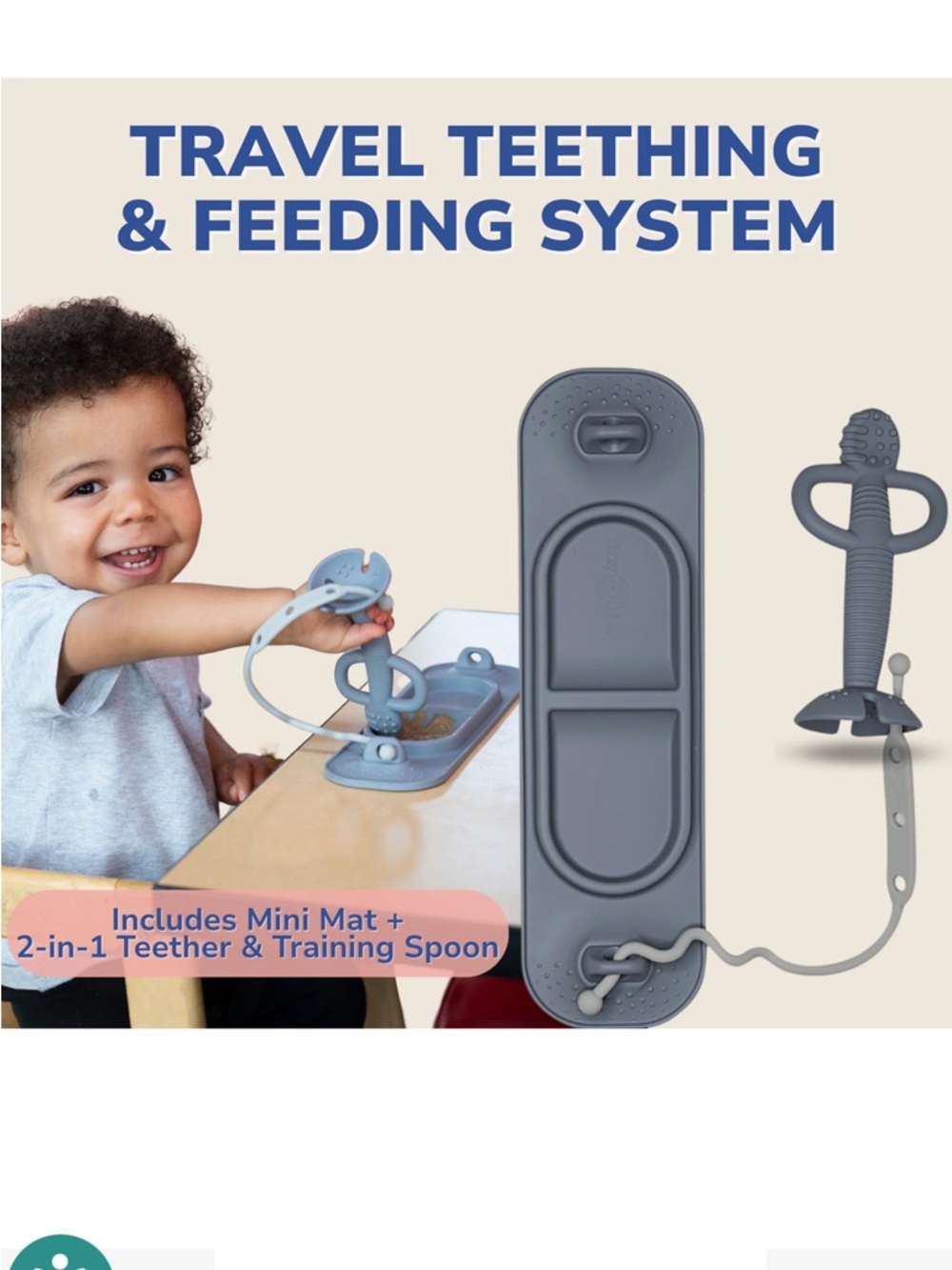 Busy Baby Mini Mat & Training Spoon - Picture 2 of 5